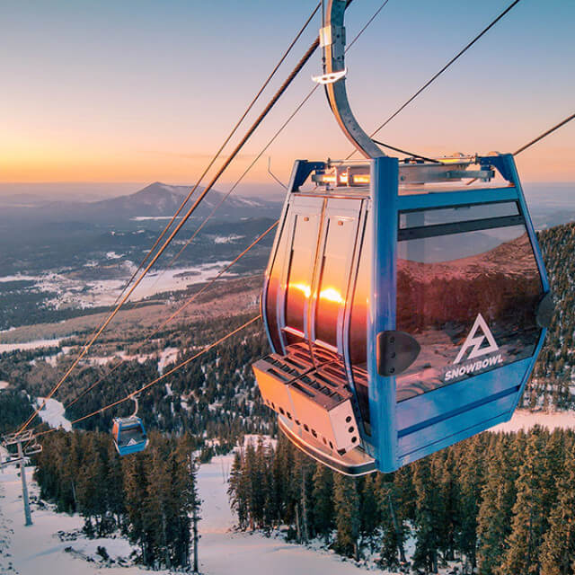 Riding the Snowbowl Scenic Gondola in Flagstaff, Arizona