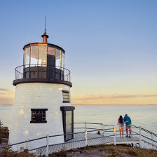 Viewing Penobscot Bay from the Owls Head Lighthouse in Knox County, Maine