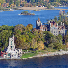 Boldt Castle occupies an island near Alexandria Bay, New York