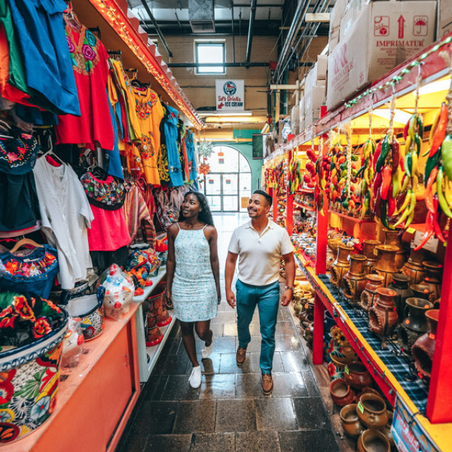 Shopping in a San Antonio, Texas, market