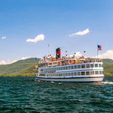 Taking a steamboat cruise on Lake George in New York State