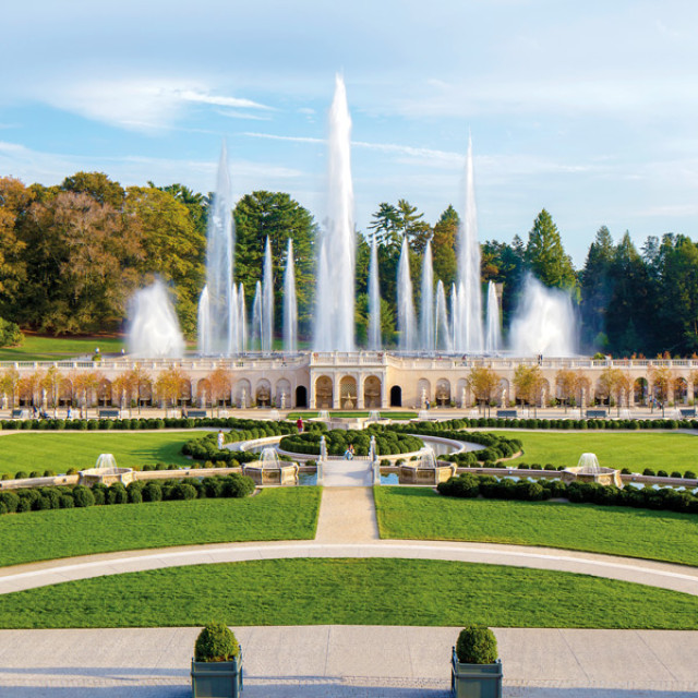 The Main Fountain Garden at Longwood Gardens in Kennett Square, Pennsylvania